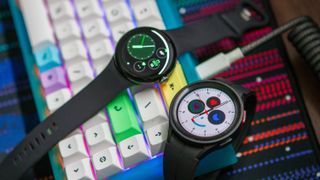 The Google Pixel Watch and Samsung Galaxy Watch 5 Pro side-by-side